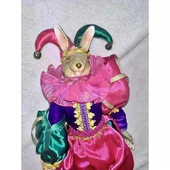 Katherine's Collection Wayne Kleski Bunny Rabbit Jester 26" Doll Easter Read - Picture 3 of 14